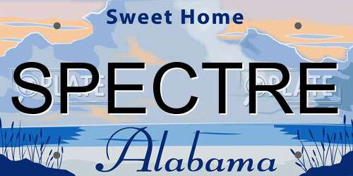 SPECTRE Alabama License Plate