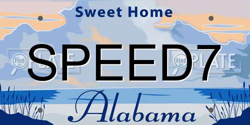SPEED7 Alabama License Plate