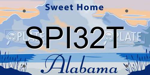 SPI32T Alabama License Plate