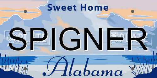 SPIGNER Alabama License Plate