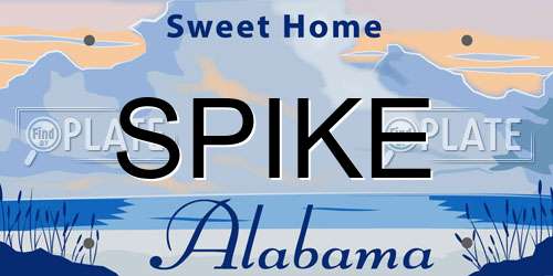 SPIKE Alabama License Plate