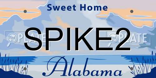 SPIKE2 Alabama License Plate