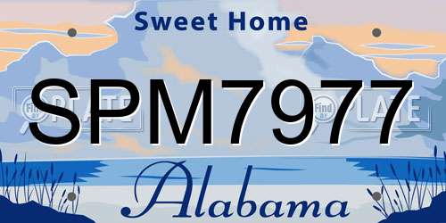 SPM7977 Alabama License Plate