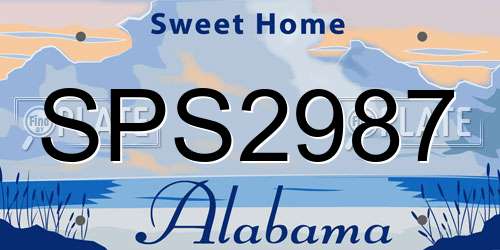 SPS2987 Alabama License Plate