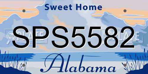 SPS5582 Alabama License Plate