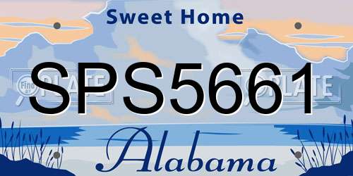 SPS5661 Alabama License Plate