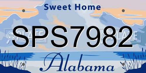 SPS7982 Alabama License Plate