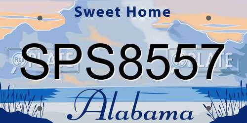 SPS8557 Alabama License Plate
