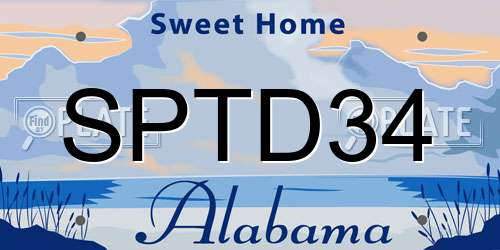 SPTD34 Alabama License Plate