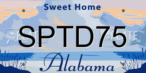SPTD75 Alabama License Plate