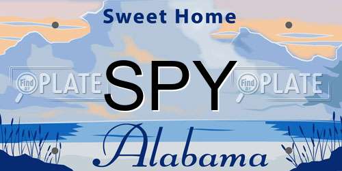 SPY Alabama License Plate