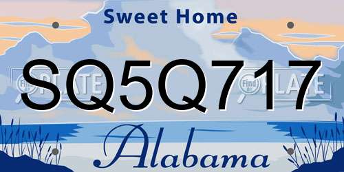 SQ5Q717 Alabama License Plate
