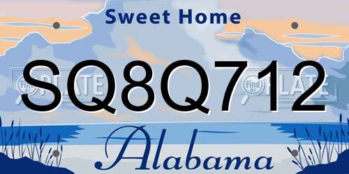 SQ8Q712 Alabama License Plate