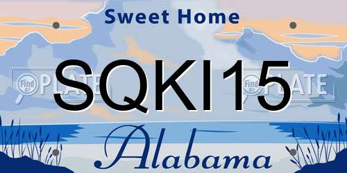 SQKI15 Alabama License Plate