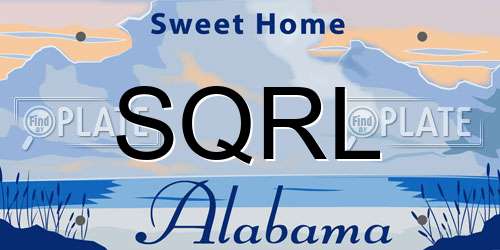 SQRL Alabama License Plate