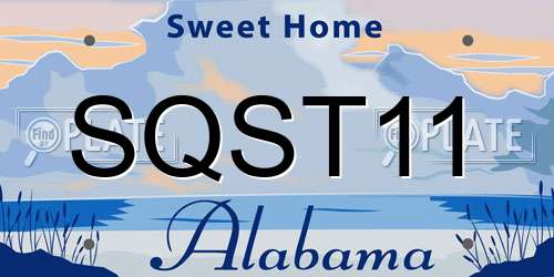 SQST11 Alabama License Plate