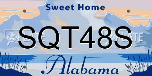SQT48S Alabama License Plate