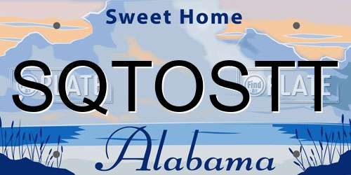 SQTOSTT Alabama License Plate