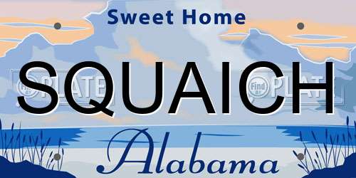 SQUAICH Alabama License Plate