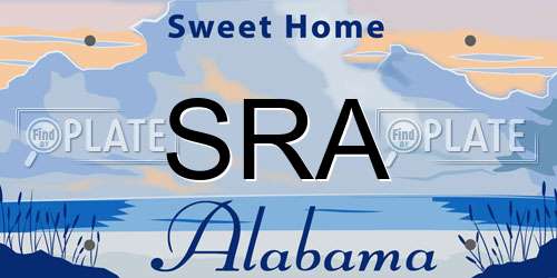 SRA Alabama License Plate