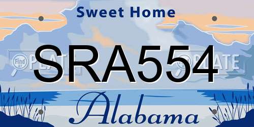 SRA554 Alabama License Plate