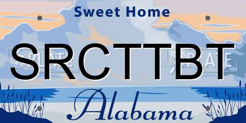 SRCTTBT Alabama License Plate