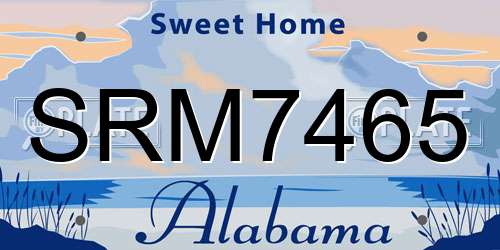 SRM7465 Alabama License Plate