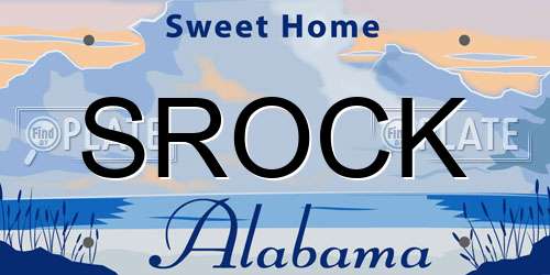 SROCK Alabama License Plate