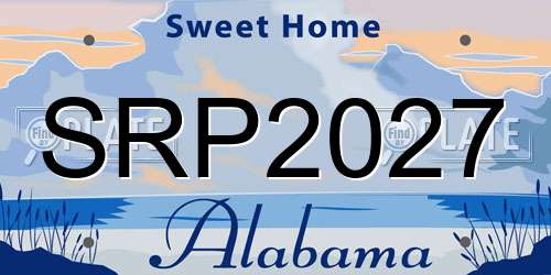 SRP2027 Alabama License Plate