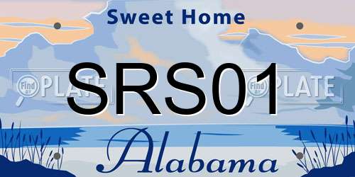 SRS01 Alabama License Plate