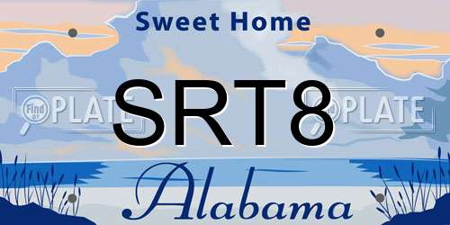 SRT8 Alabama License Plate