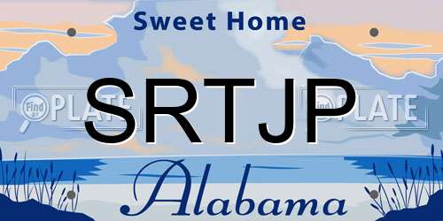 SRTJP Alabama License Plate