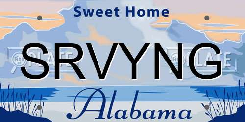 SRVYNG Alabama License Plate