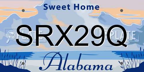 SRX29Q Alabama License Plate