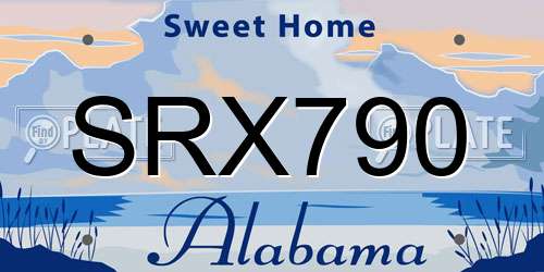 SRX790 Alabama License Plate
