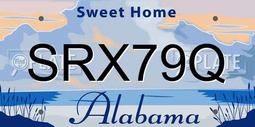 SRX79Q Alabama License Plate