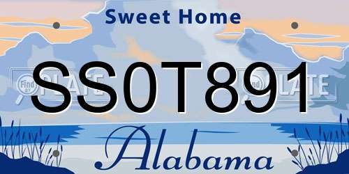 SS0T891 Alabama License Plate