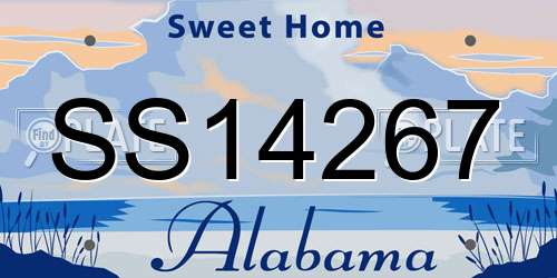 SS14267 Alabama License Plate