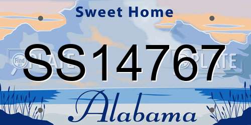 SS14767 Alabama License Plate