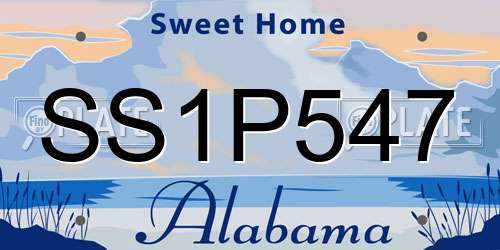 SS1P547 Alabama License Plate