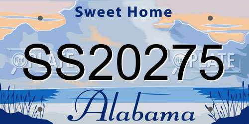 SS20275 Alabama License Plate