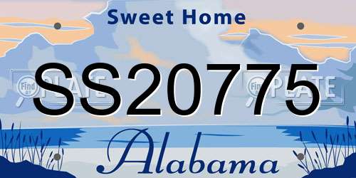 SS20775 Alabama License Plate