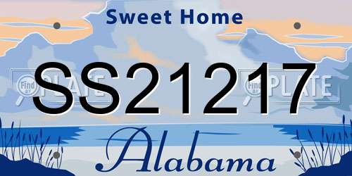 SS21217 Alabama License Plate