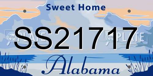 SS21717 Alabama License Plate