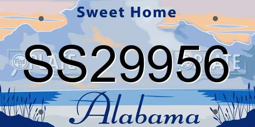 SS29956 Alabama License Plate
