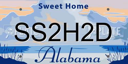 SS2H2D Alabama License Plate