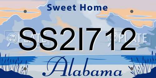 SS2I712 Alabama License Plate