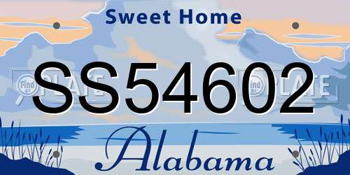 SS54602 Alabama License Plate