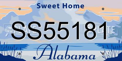 SS55181 Alabama License Plate
