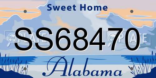 SS68470 Alabama License Plate